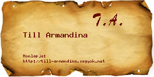 Till Armandina névjegykártya